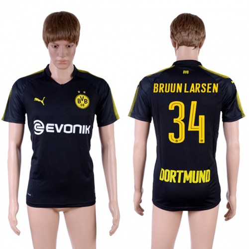 Dortmund #34 Bruun Larsen Away Soccer Club Jersey - Click Image to Close